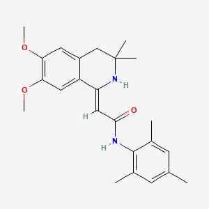 2-[(1Z)-6,7-DIMETHOXY-3,3-DIMETHYL-1,2,3,4-TETRAHYDROISOQUINOLIN-1-YLIDENE]-N-(2,4,6-TRIMETHYLPHENYL)ACETAMIDE