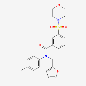 N-(furan-2-ylmethyl)-N-(4-methylphenyl)-3-morpholin-4-ylsulfonylbenzamide