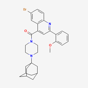 molecular formula C31H34BrN3O2 B4551360 4-{[4-(1-adamantyl)-1-piperazinyl]carbonyl}-6-bromo-2-(2-methoxyphenyl)quinoline 