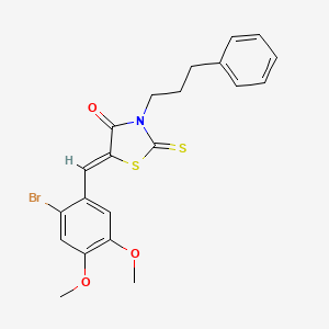 5-(2-bromo-4,5-dimethoxybenzylidene)-3-(3-phenylpropyl)-2-thioxo-1,3-thiazolidin-4-one