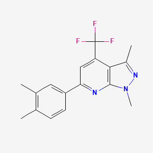 6-(3,4-dimethylphenyl)-1,3-dimethyl-4-(trifluoromethyl)-1H-pyrazolo[3,4-b]pyridine