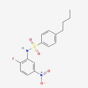 4-butyl-N-(2-fluoro-5-nitrophenyl)benzenesulfonamide