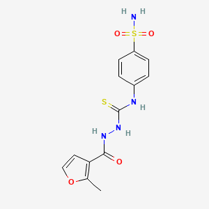 N-[4-(aminosulfonyl)phenyl]-2-(2-methyl-3-furoyl)hydrazinecarbothioamide