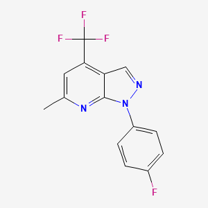 1-(4-Fluorophenyl)-6-methyl-4-(trifluoromethyl)pyrazolo[3,4-b]pyridine