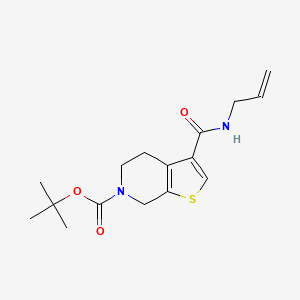 molecular formula C16H22N2O3S B4551427 tert-butyl 3-[(allylamino)carbonyl]-4,7-dihydrothieno[2,3-c]pyridine-6(5H)-carboxylate 