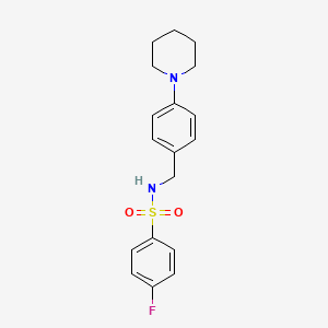 4-fluoro-N-[4-(1-piperidinyl)benzyl]benzenesulfonamide