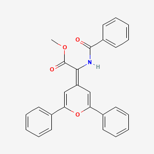 methyl (benzoylamino)(2,6-diphenyl-4H-pyran-4-ylidene)acetate