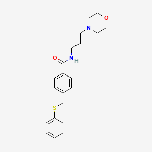 N-[3-(4-morpholinyl)propyl]-4-[(phenylthio)methyl]benzamide