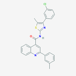 N-[4-(3-chlorophenyl)-5-methyl-1,3-thiazol-2-yl]-2-(3-methylphenyl)quinoline-4-carboxamide