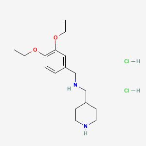 molecular formula C17H30Cl2N2O2 B4551457 (3,4-diethoxybenzyl)(4-piperidinylmethyl)amine dihydrochloride 