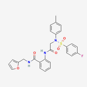 2-{[N-[(4-fluorophenyl)sulfonyl]-N-(4-methylphenyl)glycyl]amino}-N-(2-furylmethyl)benzamide