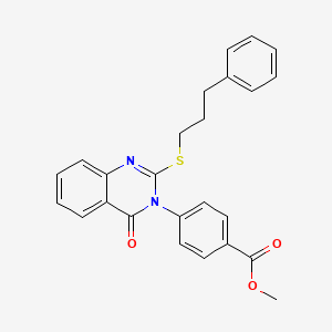 methyl 4-[4-oxo-2-[(3-phenylpropyl)thio]-3(4H)-quinazolinyl]benzoate