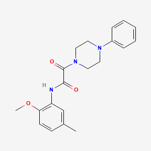 N-(2-methoxy-5-methylphenyl)-2-oxo-2-(4-phenyl-1-piperazinyl)acetamide