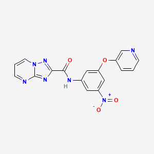 molecular formula C17H11N7O4 B4551537 N~2~-[3-NITRO-5-(3-PYRIDYLOXY)PHENYL][1,2,4]TRIAZOLO[1,5-A]PYRIMIDINE-2-CARBOXAMIDE 