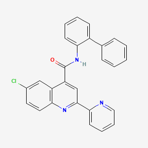 molecular formula C27H18ClN3O B4551602 N-2-biphenylyl-6-chloro-2-(2-pyridinyl)-4-quinolinecarboxamide 