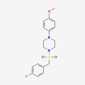 1-[(4-FLUOROPHENYL)METHANESULFONYL]-4-(4-METHOXYPHENYL)PIPERAZINE