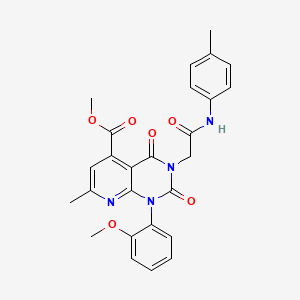 METHYL 1-(2-METHOXYPHENYL)-7-METHYL-3-{[(4-METHYLPHENYL)CARBAMOYL]METHYL}-2,4-DIOXO-1H,2H,3H,4H-PYRIDO[2,3-D]PYRIMIDINE-5-CARBOXYLATE