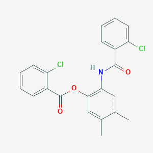 2-[(2-chlorobenzoyl)amino]-4,5-dimethylphenyl 2-chlorobenzoate