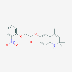 molecular formula C20H20N2O5 B4551654 2,2,4-TRIMETHYL-1,2-DIHYDROQUINOLIN-6-YL 2-(2-NITROPHENOXY)ACETATE 