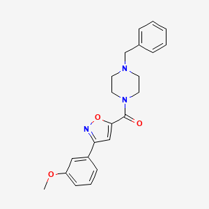 1-BENZYL-4-[3-(3-METHOXYPHENYL)-1,2-OXAZOLE-5-CARBONYL]PIPERAZINE