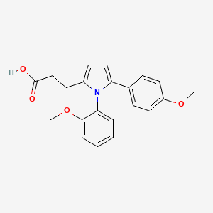 molecular formula C21H21NO4 B4551663 1H-Pyrrole-2-propanoic acid, 1-(2-methoxyphenyl)-5-(4-methoxyphenyl)- CAS No. 3150-65-0