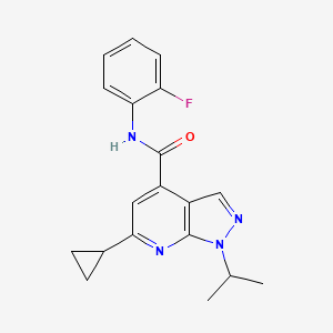 6-cyclopropyl-N-(2-fluorophenyl)-1-isopropyl-1H-pyrazolo[3,4-b]pyridine-4-carboxamide