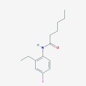 molecular formula C14H20INO B4551735 N-(2-ethyl-4-iodophenyl)hexanamide 