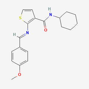 N-cyclohexyl-2-[(4-methoxybenzylidene)amino]-3-thiophenecarboxamide