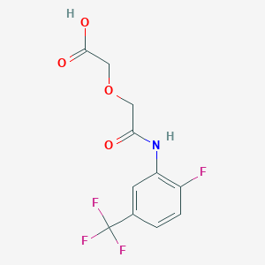 (2-{[2-fluoro-5-(trifluoromethyl)phenyl]amino}-2-oxoethoxy)acetic acid