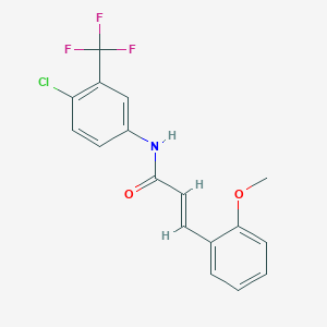 molecular formula C17H13ClF3NO2 B4551767 N-[4-chloro-3-(trifluoromethyl)phenyl]-3-(2-methoxyphenyl)acrylamide 