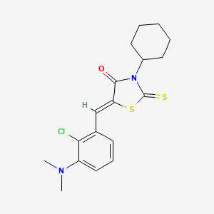 5-[2-chloro-3-(dimethylamino)benzylidene]-3-cyclohexyl-2-thioxo-1,3-thiazolidin-4-one