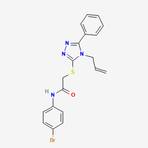 molecular formula C19H17BrN4OS B4551781 N-(4-bromophenyl)-2-{[5-phenyl-4-(prop-2-en-1-yl)-4H-1,2,4-triazol-3-yl]sulfanyl}acetamide 