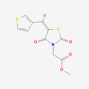 methyl [(5E)-2,4-dioxo-5-(thiophen-3-ylmethylidene)-1,3-thiazolidin-3-yl]acetate