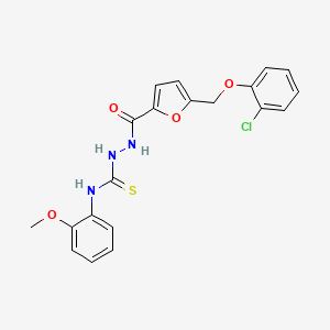 2-{5-[(2-chlorophenoxy)methyl]-2-furoyl}-N-(2-methoxyphenyl)hydrazinecarbothioamide