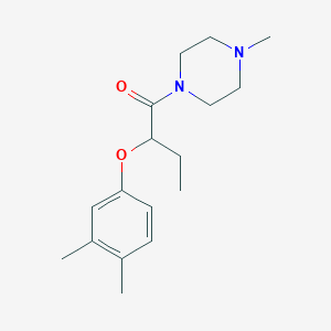 molecular formula C17H26N2O2 B4551823 2-(3,4-DIMETHYLPHENOXY)-1-(4-METHYLPIPERAZINO)-1-BUTANONE 