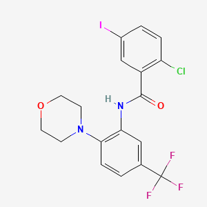 2-chloro-5-iodo-N-[2-(4-morpholinyl)-5-(trifluoromethyl)phenyl]benzamide