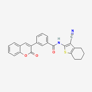 N-(3-cyano-4,5,6,7-tetrahydro-1-benzothien-2-yl)-3-(2-oxo-2H-chromen-3-yl)benzamide