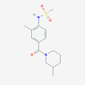 N-{2-methyl-4-[(3-methyl-1-piperidinyl)carbonyl]phenyl}methanesulfonamide