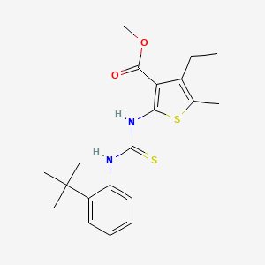 methyl 2-({[(2-tert-butylphenyl)amino]carbonothioyl}amino)-4-ethyl-5-methyl-3-thiophenecarboxylate