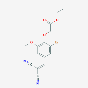 molecular formula C15H13BrN2O4 B4551896 ethyl [2-bromo-4-(2,2-dicyanovinyl)-6-methoxyphenoxy]acetate 