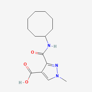 molecular formula C14H21N3O3 B4551899 3-[(cyclooctylamino)carbonyl]-1-methyl-1H-pyrazole-4-carboxylic acid 