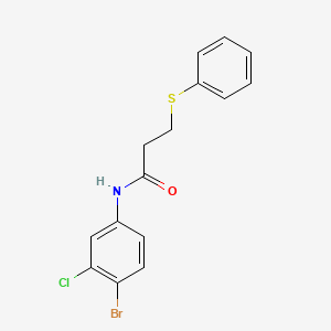 molecular formula C15H13BrClNOS B4551905 N-(4-bromo-3-chlorophenyl)-3-(phenylthio)propanamide 