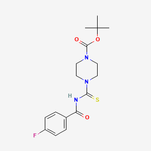 molecular formula C17H22FN3O3S B4551919 tert-butyl 4-{[(4-fluorobenzoyl)amino]carbonothioyl}-1-piperazinecarboxylate 