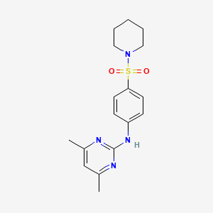 molecular formula C17H22N4O2S B4551925 4,6-dimethyl-N-[4-(piperidin-1-ylsulfonyl)phenyl]pyrimidin-2-amine 