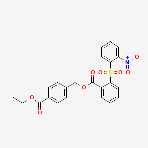 molecular formula C23H19NO8S B4551944 4-(ethoxycarbonyl)benzyl 2-[(2-nitrophenyl)sulfonyl]benzoate 