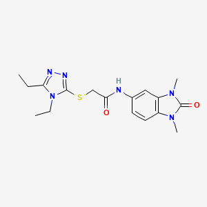 2-[(4,5-diethyl-4H-1,2,4-triazol-3-yl)sulfanyl]-N-(1,3-dimethyl-2-oxo-2,3-dihydro-1H-benzimidazol-5-yl)acetamide