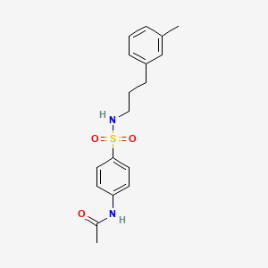 molecular formula C18H22N2O3S B4551988 N-[4-({[3-(3-methylphenyl)propyl]amino}sulfonyl)phenyl]acetamide 