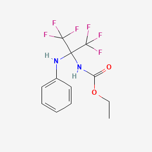 molecular formula C12H12F6N2O2 B4552044 Ethyl [1,1,1,3,3,3-hexafluoro-2-(phenylamino)propan-2-yl]carbamate 