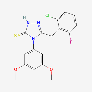 5-(2-chloro-6-fluorobenzyl)-4-(3,5-dimethoxyphenyl)-4H-1,2,4-triazole-3-thiol