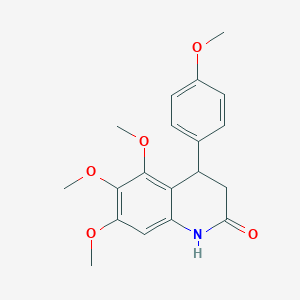 molecular formula C19H21NO5 B4552120 5,6,7-TRIMETHOXY-4-(4-METHOXYPHENYL)-1,2,3,4-TETRAHYDROQUINOLIN-2-ONE 